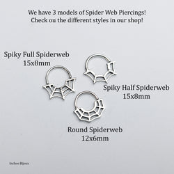 Collection of Spider Web Halloween Septum Piercing in a gallery layout