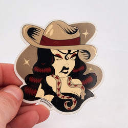 Collection of Jane Pin Up Sticker in a gallery layout