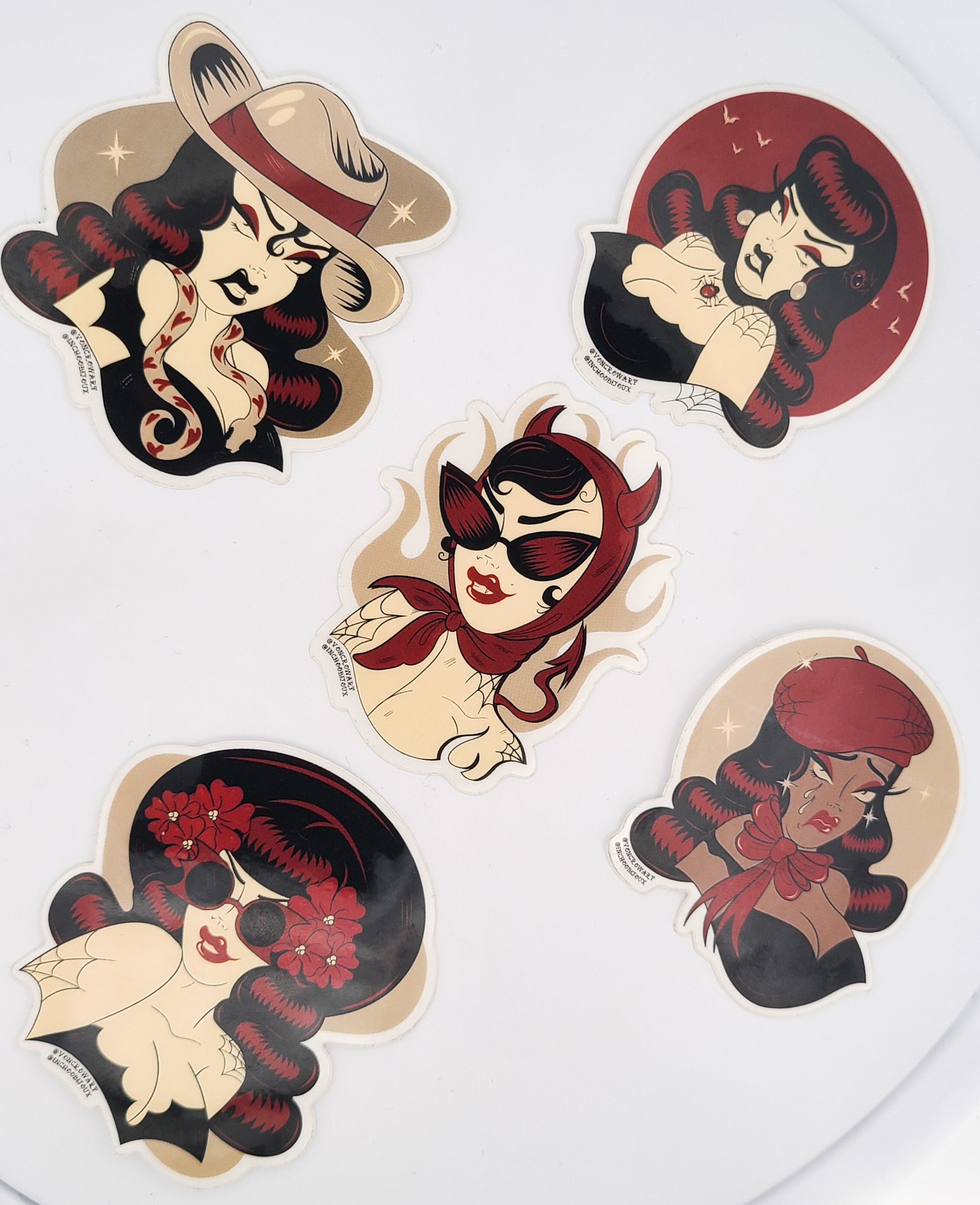 Collection of Jane Pin Up Sticker in a gallery layout