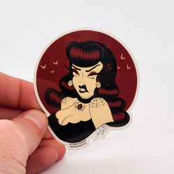 Collection of Katherine Pin Up Sticker in a gallery layout