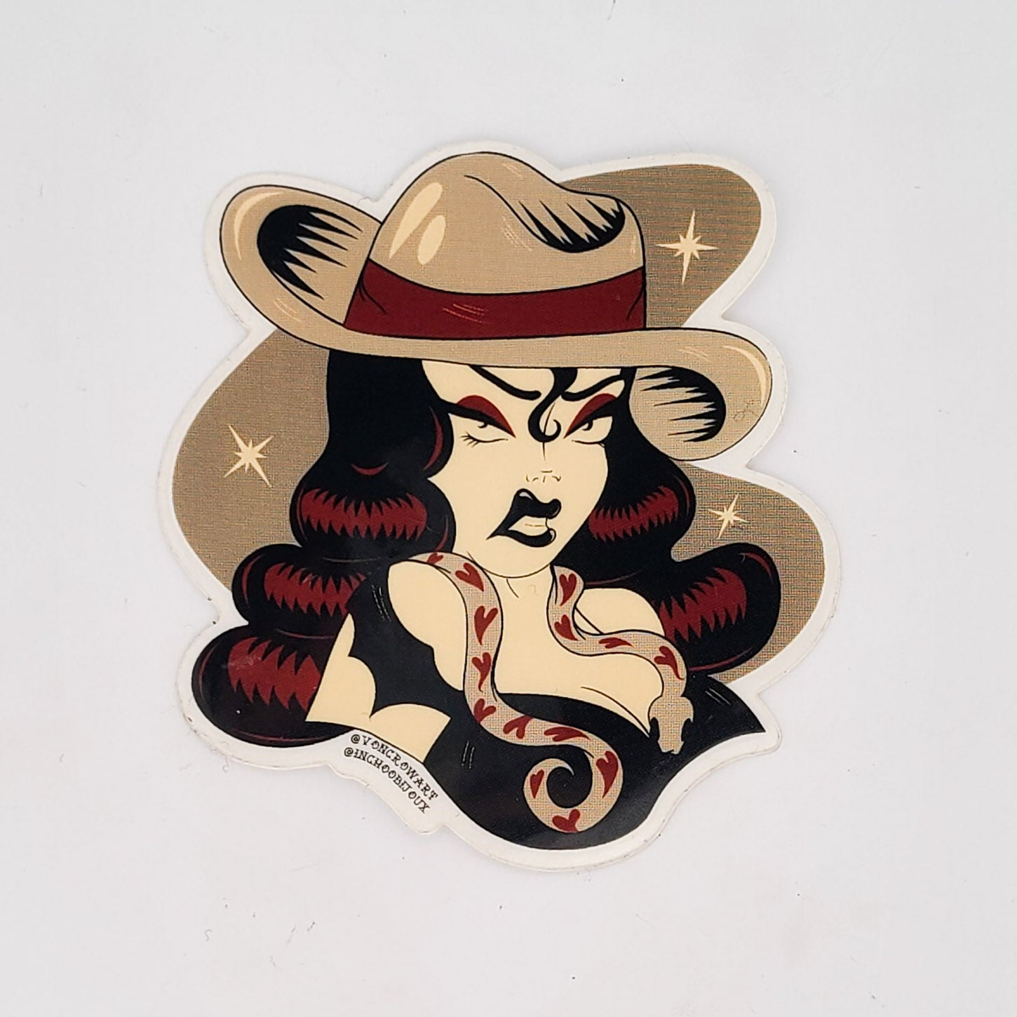 Collection of Jane Pin Up Sticker in a gallery layout